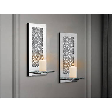 Glam candle wall deals sconces